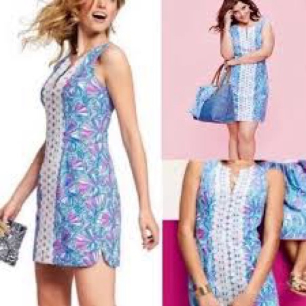 Lilly Pulitzer for Target 20th Anniversary Shift Dress Blue Seashell Print